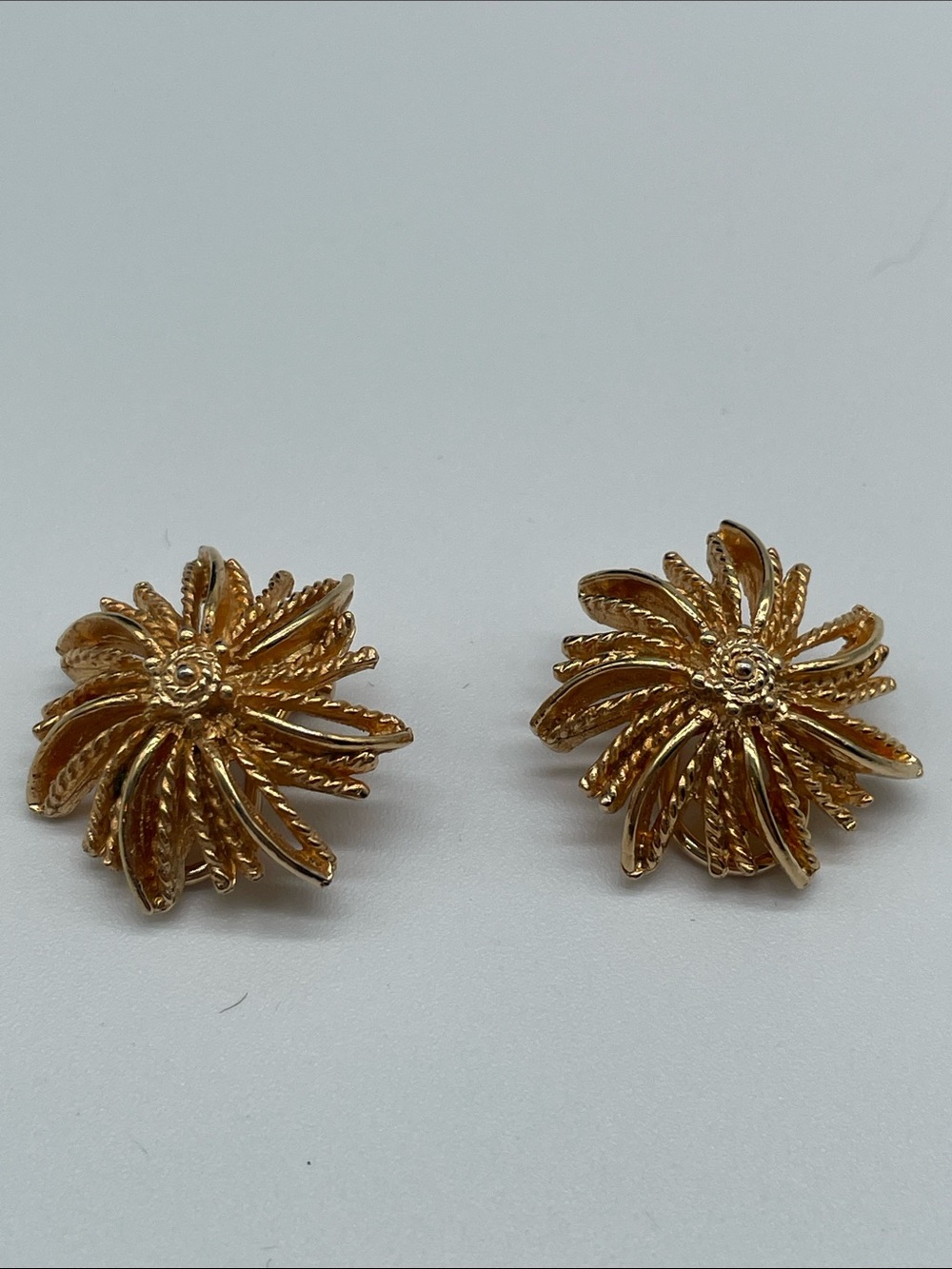 Kramer Gold Floral Spiral Clip-On Earrings for Women